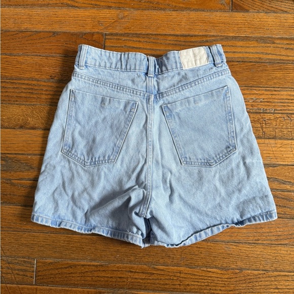 Zara Women's High Waist Light Blue Shorts - Picture 3 of 4